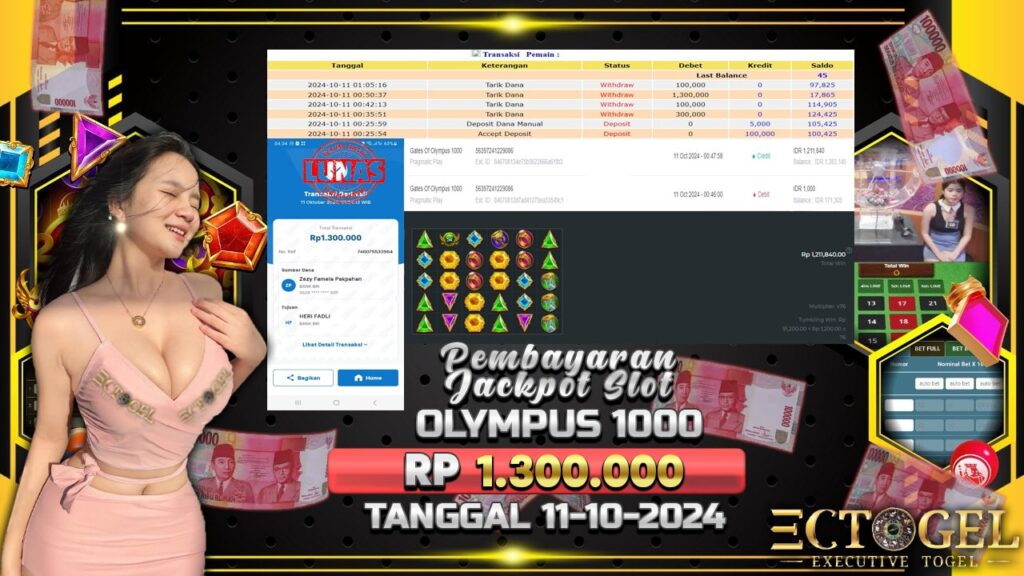 BUKTI JACKPOT SLOT GATES OF OLYMPUS 1000 TERPERCAYA DI INDONESIA TGL 11-10-2024